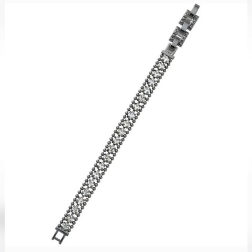 Stella & Dot‎ Sparkling Silver and Black Bracelet